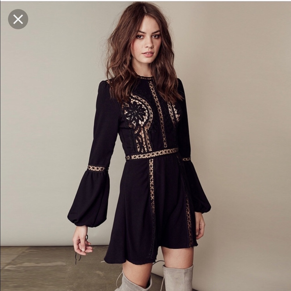 For love and lemons nude illusion dress